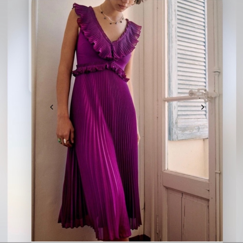 Sezane Rachel Dress - purple - size 34